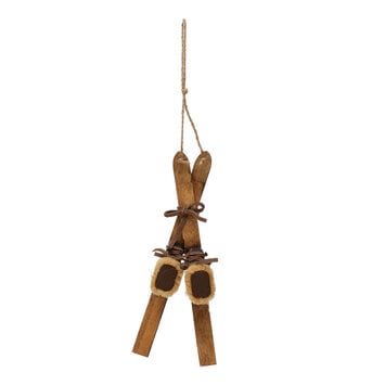 Creative Co-Op - CCO Pine Wood Skis Ornament