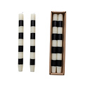 Creative Co-Op - CCO CCO CATA - 10" Striped Taper Candles, Black & White