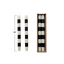 Creative Co-Op - CCO CCO CATA - 10" Striped Taper Candles, Black & White