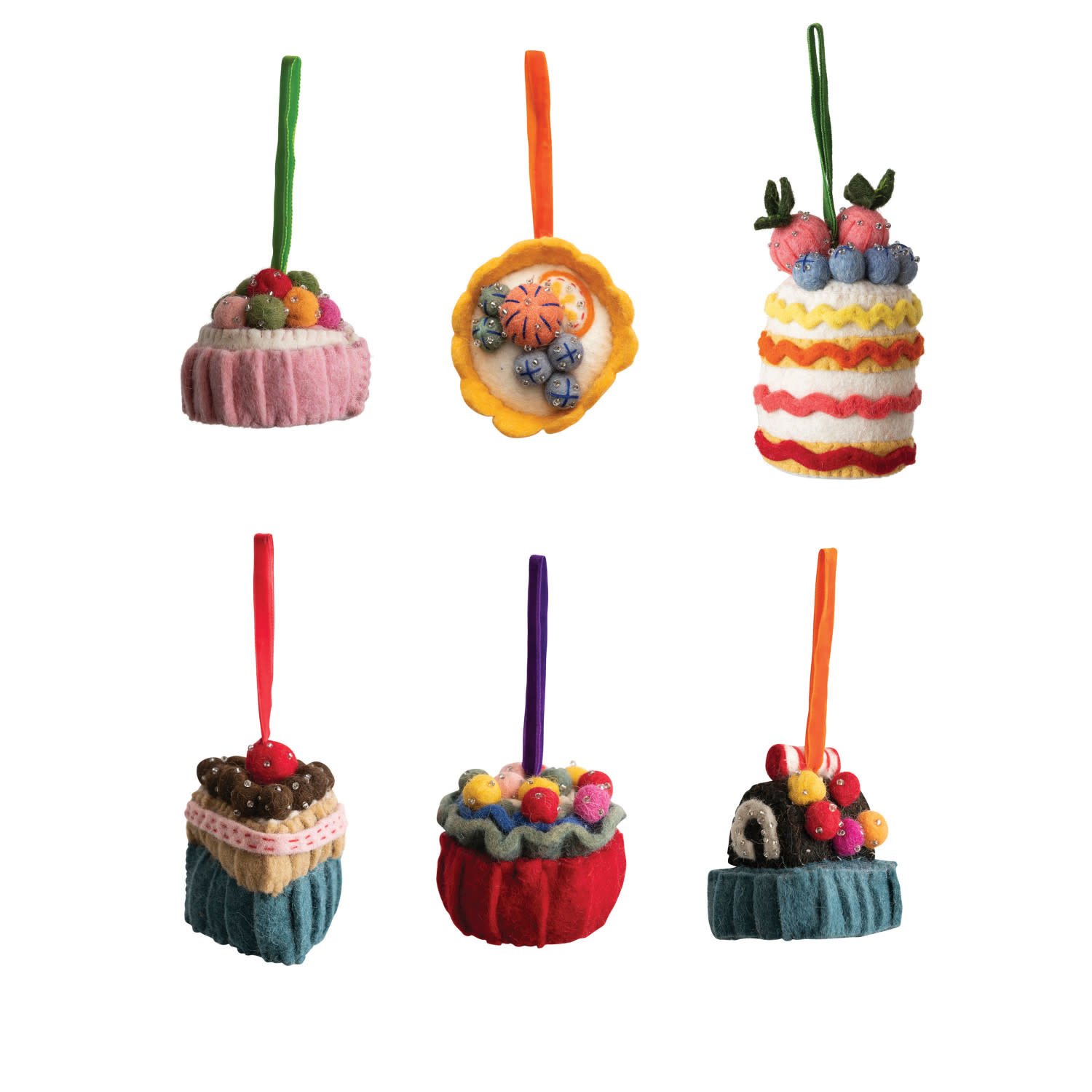 Creative Co-Op - CCO Felt Cake & Pastry Ornament