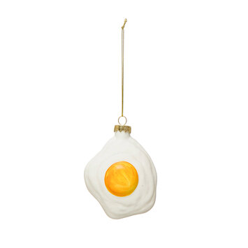 Creative Co-Op - CCO Glass Fried Egg Ornament