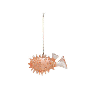 Creative Co-Op - CCO Glass Puffer Fish Ornament