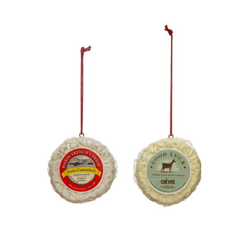 Creative Co-Op - CCO CCO OR - Chevre/Camembert Cheese Ornament