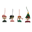 Creative Co-Op - CCO CCO OR - Felt Girl with Holiday Accessories Ornament