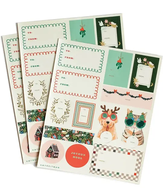 Amy Heitman Illustration - AHI AHI GTHO - Holiday Gift Stickers & Labels