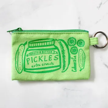 Calhoun & Co. - CAL Pickle Pouch Zipper Card Holder with Keyring