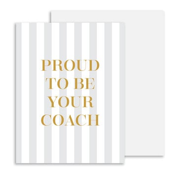 Gus and Ruby Letterpress - GR Gus & Ruby - Proud to be your Coach card