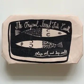Tinned Candle - TIC TIC CA - The Original Tinned Fish Candle (Olive Oil and Sea Salt)