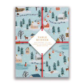 Gus and Ruby Letterpress - GR Gus & Ruby - Holiday Village 90" Table Runner