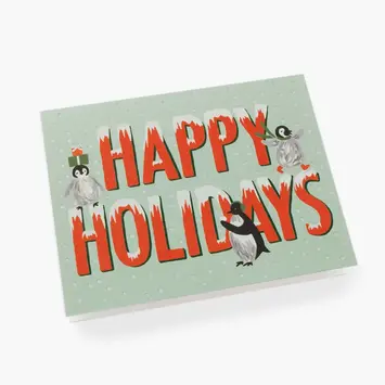 Rifle Paper Co - RP RP NSHO - Boxed Set of Penguin Happy Holidays Cards