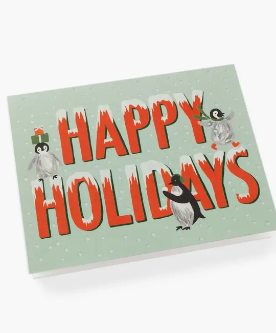 Rifle Paper Co - RP RP NSHO - Boxed Set of Penguin Happy Holidays Cards