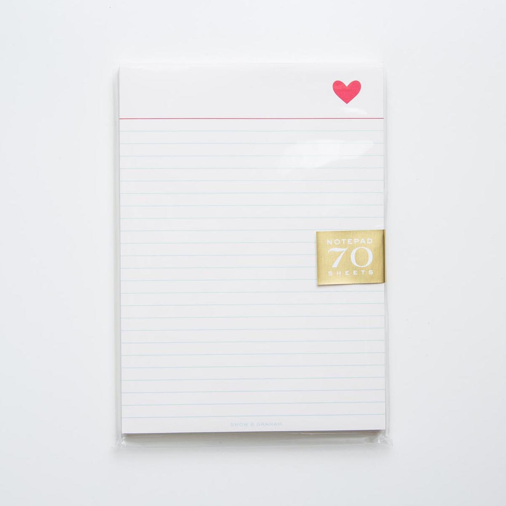 Snow and Graham - SG SG NP - Heart Notepad