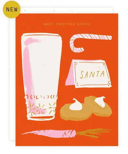Someday Studio - SOS SOSGCHO - Sweet Christmas Wishes Holiday Card (Milk, Cookies, Carrot)