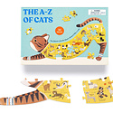 Chronicle Books - CB A to Z of Cats, Cat Shaped 58-Piece Puzzle