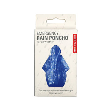 Kikkerland Emergency Rain Poncho (Assorted Colors)