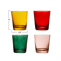 Creative Co-Op - CCO Low Ball Glass, Set of 4