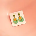 Tiny Deer Studio - TDS TDS JEEA - Orange Poppy Oval Earrings