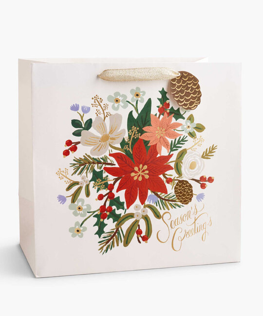 Rifle Paper Co - RP Rifle Paper Co - Holiday Bouquet Large Gift Bag