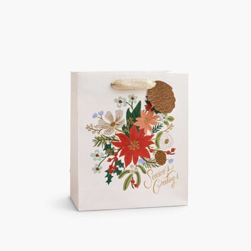 Rifle Paper Co - RP Rifle Paper Co - Holiday Bouquet Medium Gift Bag