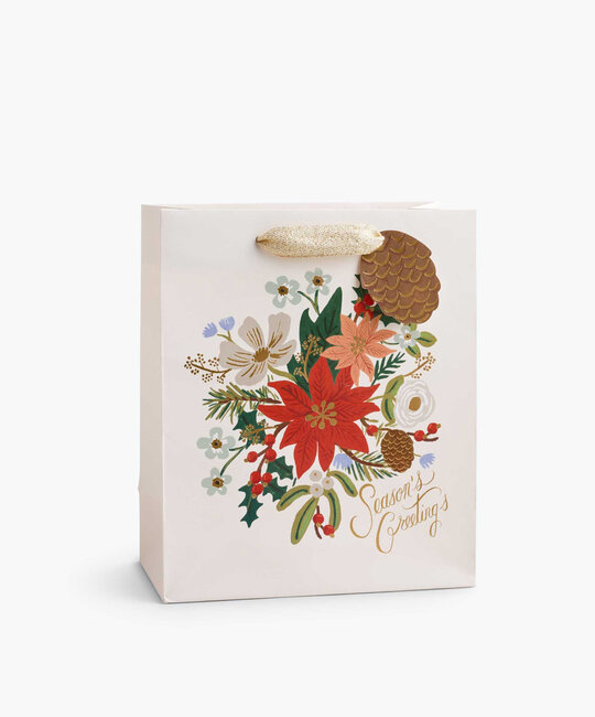Rifle Paper Co - RP Rifle Paper Co - Holiday Bouquet Medium Gift Bag