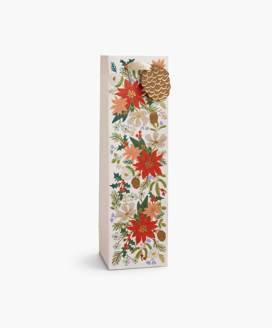 Rifle Paper Co - RP Rifle Paper Co - Holiday Bouquet Wine Gift Bag