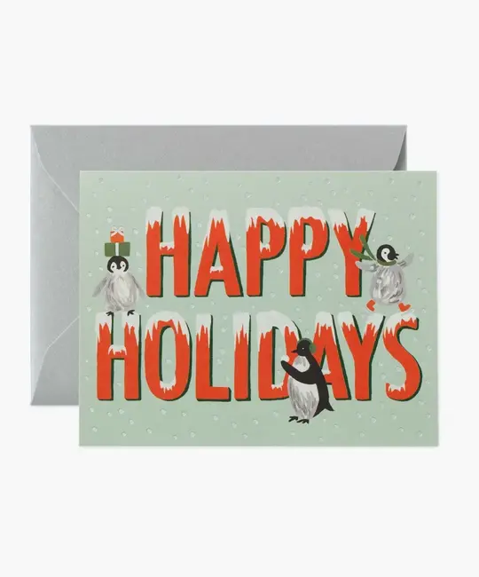 Rifle Paper Co - RP RPGCHO - Penguin Happy Holidays Card