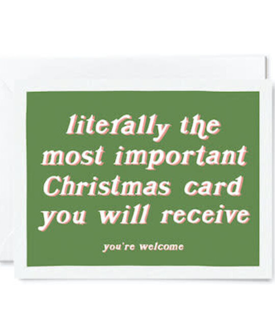 Tiny Hooray - TIH (formerly Little Goat, LG) TIHGCHO0011 - Literally the Most Important Christmas Card