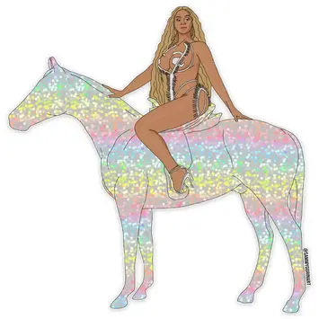 Sammy Gorin - SAG Sammy Gorin - Beyoncé Renaissance Glitter Horse Sticker