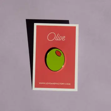 Love & Victory - LV Olive Enamel Pin