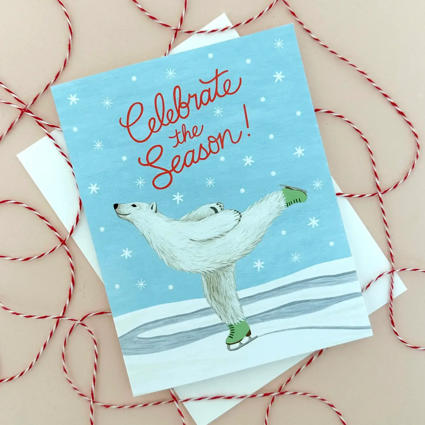 Yeppie Paper - YP YPGCHO - Polar Bear Ice Skating Card