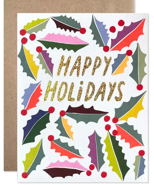 Hartland Brooklyn - HAR HARGCHO - Neon Holly Happy Holidays Card