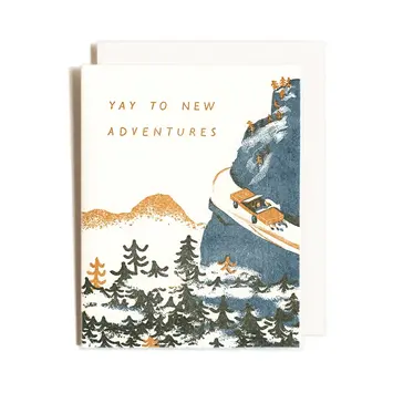 Homework Letterpress Studio - HLS HLSGCWE0001 - New Adventures Wedding Card