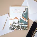 Homework Letterpress Studio - HLS HLSGCWE0001 - New Adventures Wedding Card