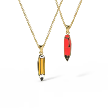 Yellow Owl Workshop - YOW YOW JENE - Pen & Pencil Double Sided Pendant Necklace