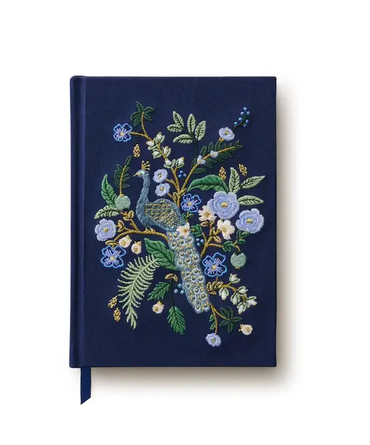 Rifle Paper Co - RP RP NBLI - Peacock Embroidered Journal Lined Notebook