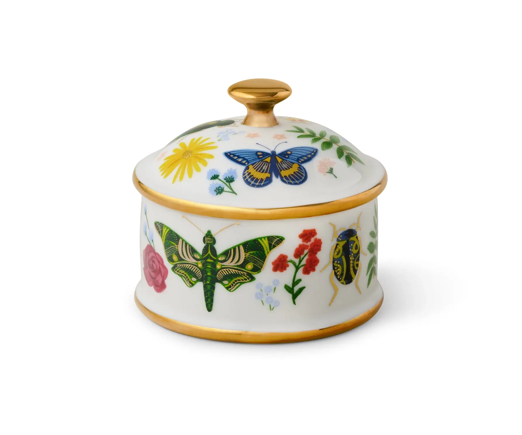 Rifle Paper Co - RP Rifle Paper Co - Curio Round Porcelain Storage Box