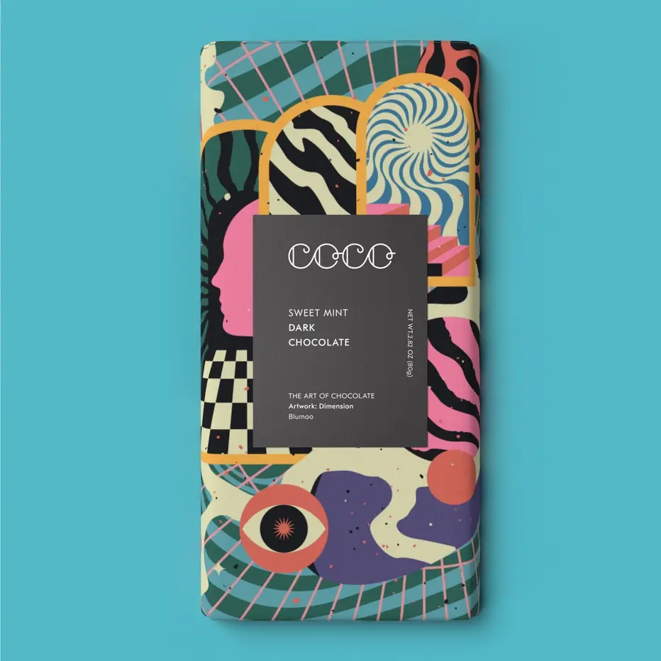 Coco Chocolatier - COCO COCO FAD - Sweet Mint Dark Chocolate Bar