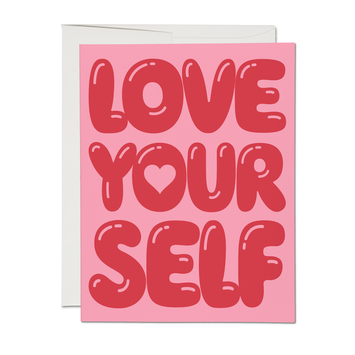 Red Cap Cards - RCC RCCGCLO - Love Yourself Balloon Typography Card