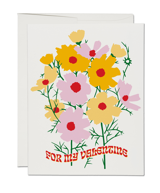 Red Cap Cards - RCC RCCGCVD - Wildflower For My Valentine Card