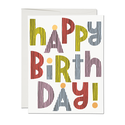Red Cap Cards - RCC RCCGCBI - Lined Typography Birthday card