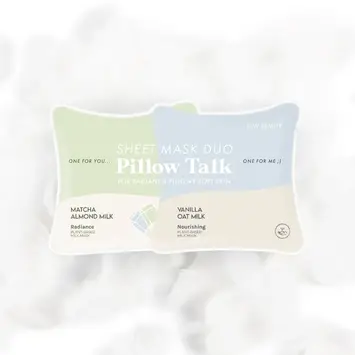 ESW Beauty - ESW Pillow Talk Sheet Mask Duo (Matcha Almond Milk + Vanilla Oat Milk)