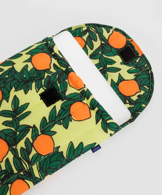 Baggu - BA BA AC - Puffy Laptop Sleeve 13/14" - Orange Tree Yellow