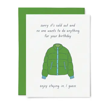 Tiny Hooray - TIH (formerly Little Goat, LG) TIHGCBI - Staying in Winter Birthday Card