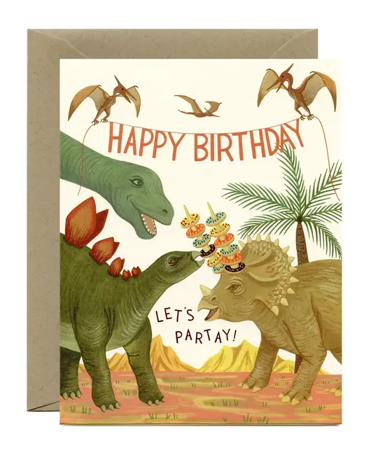 Yeppie Paper - YP YPGCBI0018 - Dinosaur Party Card