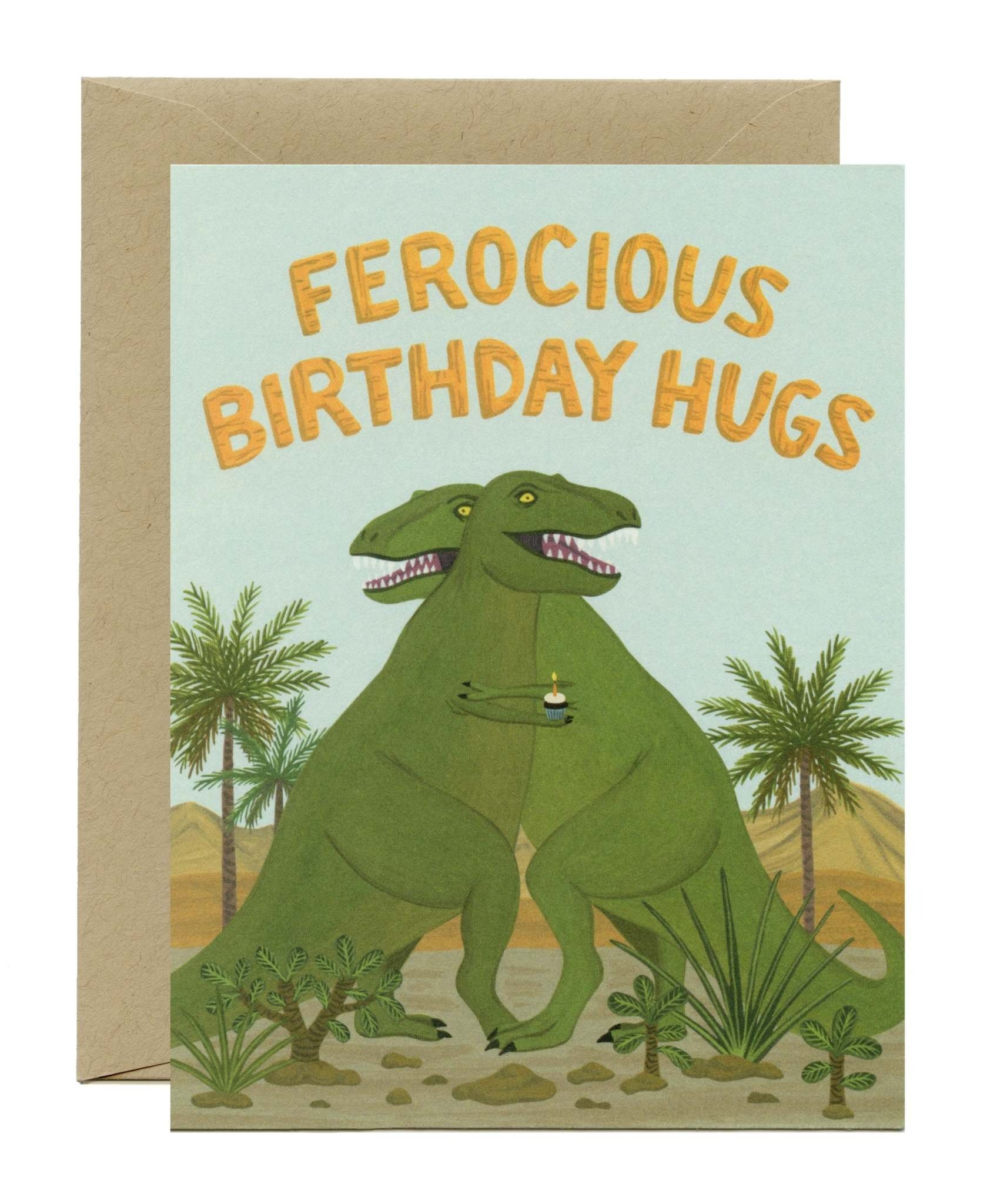 Yeppie Paper - YP YPGCBI0008 - T-Rex Ferocious Hug Birthday