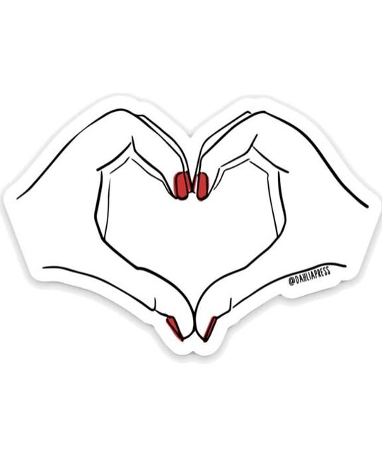 Dahlia Press - DAP DAP ST - Heart Hands Sticker