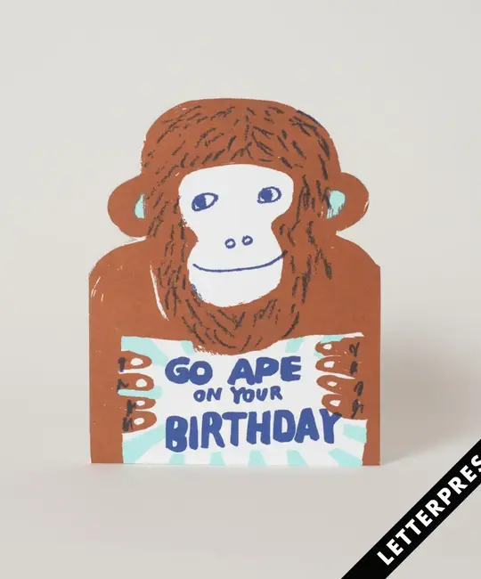 Egg Press - EP EPGCBI - Go Ape Birthday Card