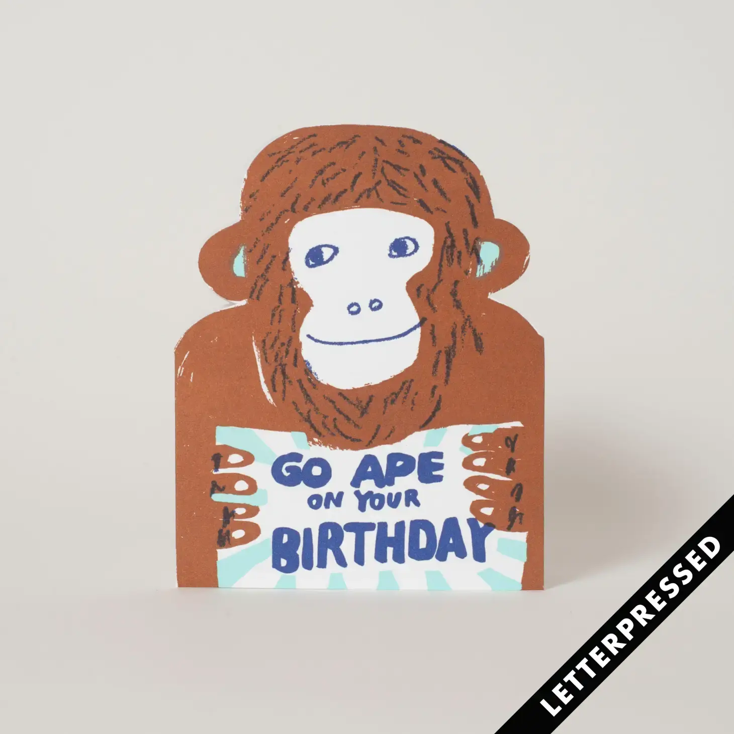 Egg Press - EP EPGCBI - Go Ape Birthday Card