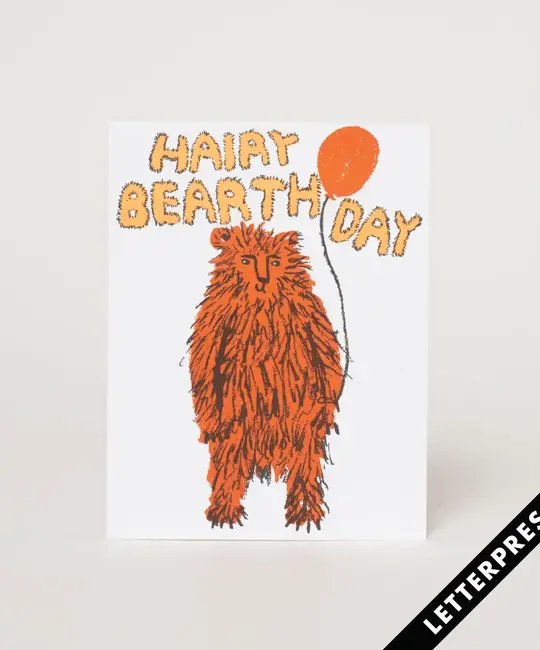 Egg Press - EP EPGCBI - Hairy Bearthday Birthday Card