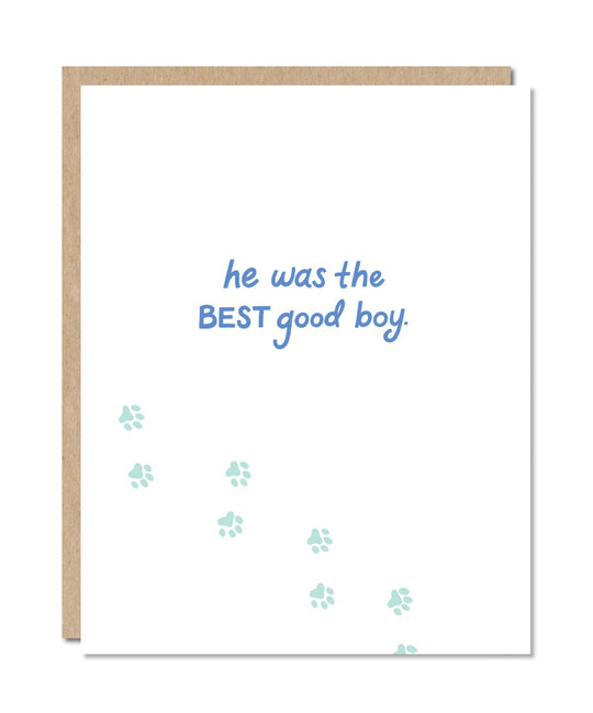 Odd Daughter Paper - OD Best Good Boy - Pet Sympathy Card